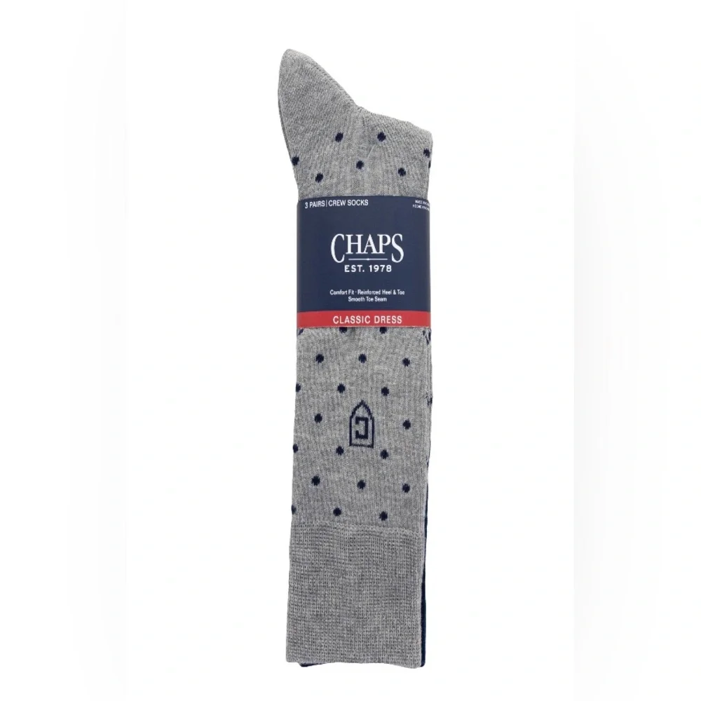 Chaps-NWOT- 3 Pairs Men's Patterned Socks Set - Brown, Tan, Green